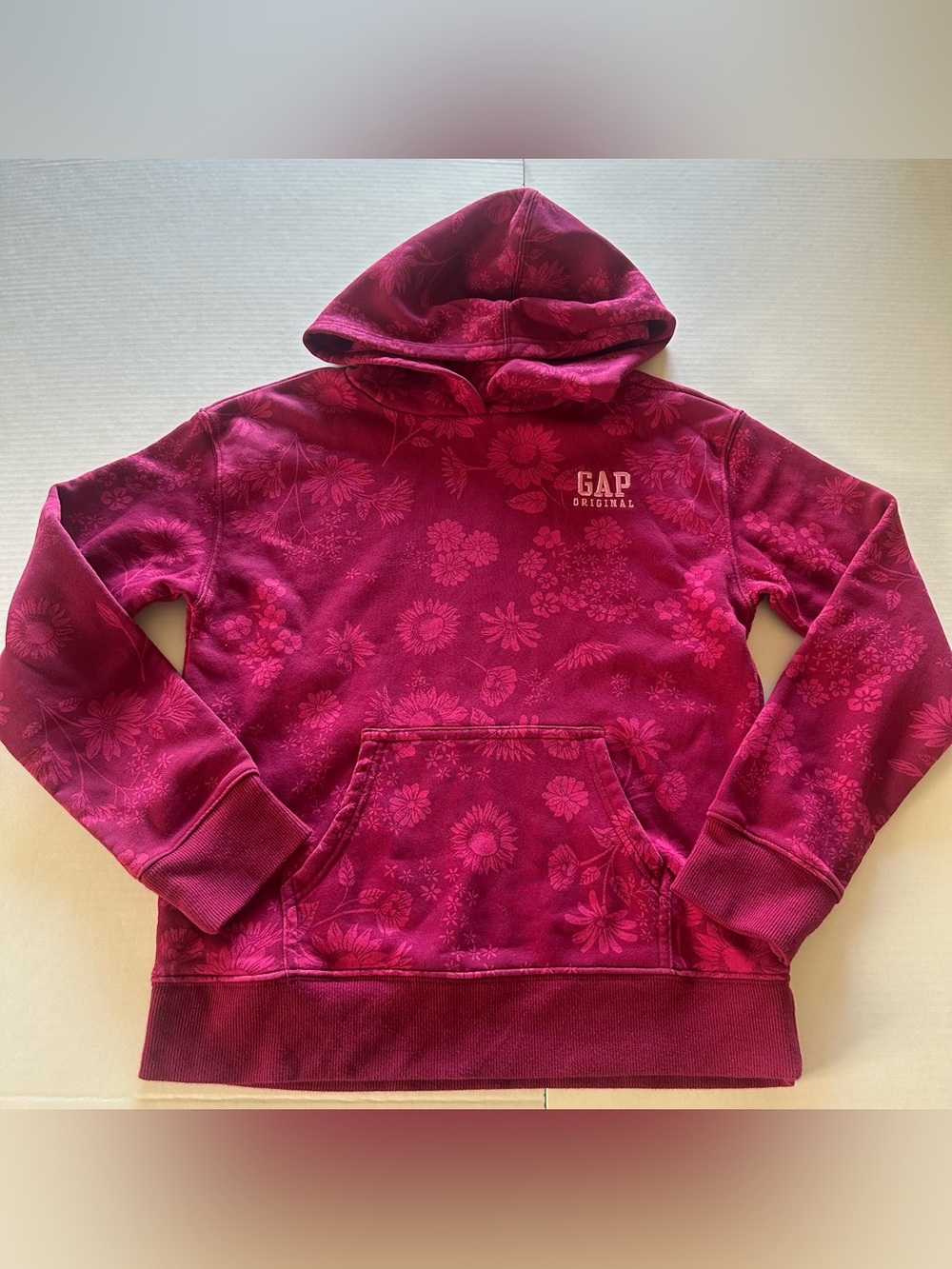 GAP Kids Floral Hoodie in Magenta